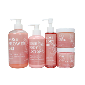 Conjunto de cinco itens rosa